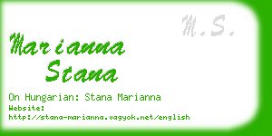 marianna stana business card